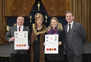 Left to right: Jamie Cousins, Dame Fiona Woolf, Lucy Mawer and Kevin Wellman.