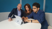 Left to Right: Simon West, Maureen Eisbrenner and Parag Rastogi of Arbnco.