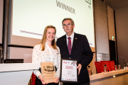 Laura Luckhurt CIBSE ASHRAE GOY and ASHRAE President Darryl Boyce 