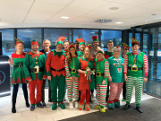 The Clay Cross team in their festive elf attire. 