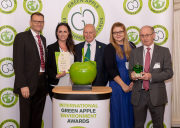 Left to right: Darren Egglesden, technical engineer at Polypipe Building Services; Rosie Cheetham, marketing manager at Polypipe Civils; Roger Wolens, managing director of The Green Organisation; Dora Zielinski, environmental manager at Polypipe Building Products; Phil Henry, market development director – specification, Polypipe Group.