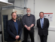 Left to right: Darryl Smith, managing director AUK, Andrew Reah, operations director AUK and Ian Carroll, chief operating officer Fujitsu General Air Conditioning UK.