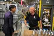 The Chancellor Rishi Sunak visited the Worcester Bosch factory