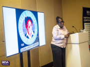Rosamund Kissi-Debrah addresses the BESA conference