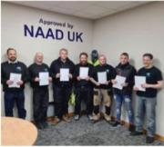 Overclean’s technicians receiving their SVQ certificates