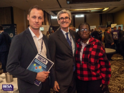 BESA Health & Wellbeing Group chairman Nathan Wood with BESA chief
executive David Frise and
Rosamund Kissi-Debrah