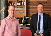 Jan Hansen (right), sales director at SAV Systems, receives the Manufacturer of the Year award from J S Wright finance director Martin Roberts