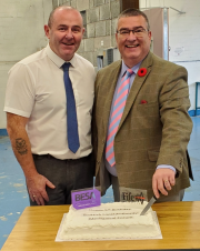 Rab Fletcher, BESA President Elect and Iain McCaskey, head of devovled nations