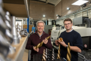 Phil Harris CEO and Nicol Low COO in the factory at Vert Technologies