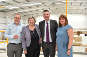 Karl Richardson, managing director at Logicool, Heather Wheeler MP, MP for South Derbyshire, Mel Howard, relationship manager at Lloyds Bank, and Gillian Richardson, customer service director at Logicool