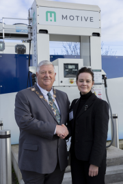 Trevor McKeever Mayor of Havering with Maria Gonella, managing partner at Quantum Group