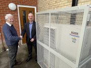 Councillor Gerald Kelly, Cabinet Member for the Environment at West Suffolk Council, with Guy Ransom, commercial director of Finn Geotherm, at one of the sites
Copyright: West Suffolk Council