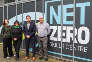 Olivia Downing, head of marketing (NIBE), Emma Taylor from Suffolk New College, Paul Smith, managing director- and Chris Easton, training and health & safety manager (both NIBE).
