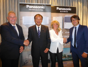 Left to right: Martin Michaelson (AMP), Makoto Takahashi (Panasonic), Polly McConachie (AMP), and Enrique Vilamitjana (Panasonic).