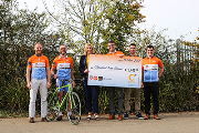 The Aspen Pumps team presented Mikayla Bernstein, corporate fundraiser at Chestnut Tree House, with a cheque for £2,445.