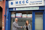 Mohammed Khalid, MECC Trust project manager (left) with Leah Felgate, business development manager, Baxi Heating