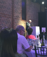 FETA chairman John Smith delivers his speech to guests at the FETA annual lunch.