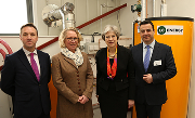 LC Energy managing director, Mark Lebus (far right) with Theresa May MP and BCA principal, Gillian May.
