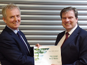 Bill Wilkinson, managing director for Camfil, and Miles Tinklin from MC Air Filtration.