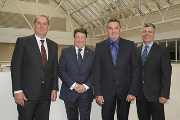 Left to right, ECA presidential team 2018-19: Gary Worrall, vice president; Jim Pridham, senior vice president; Malcolm Crofts, president; and Mike Smith, immediate past president.