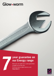 The Glow-worm Energy range features a seven-year guarantee.