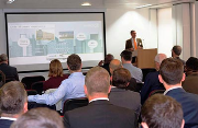 Ian Allan, head of R&D for Switch2 Energy, presents at district heating seminar.