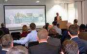 Ian Allan, head of research and development at Switch2 Energy, presents at a heat network seminar.