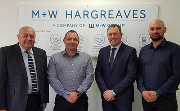 Left to right: Pete Williams, labour manager; Paul Rogers, quality manager; Julian Dorgan, regional director (North); and Aiden Smith, construction manager.