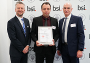 Left to right: Chris Wright, BSI; Adam West, technical director at Kershaw Group; Ian Greenstock, managing director at Kershaw Group.