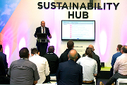 David Dunn addresses delegates at UK Construction Week.