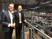 Chris Stark (left) with Worcester Bosch chief executive Carl Arntzen.