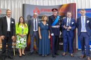 Award winners – left to right, Mark Harrison; Helen Broughton MBE, Deputy Lord Lieutenant of Lancashire; Charles Coxen and Carolyn Branagan, Lord Shuttleworth KG KCVO, Lord-Lieutenant of Lancashire; Richard Coxen and Robert Coxen.