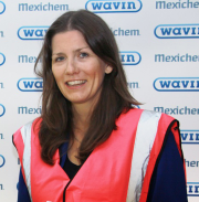 MP Michelle Donelan visits Wavin Chippenham site.
