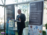 BESA president John Norfolk speaking at BESA