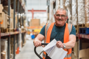 Vent-Axia distribution staff member in its distribution centre