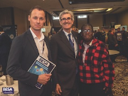 Chair of BESA’s Health & Well-being in Buildings Group, Nathan Wood, BESA chief executive David Frise and health campaigner Rosamund Adoo Kissi-Debrah