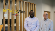 Photo shows David Frimpong (left) and Andrew Firth (right) at EnviroVent