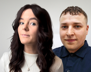 Ashleigh Rushton and Will Wright are new to the Adveco sales team