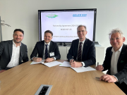 Beijer Ref and BITZER extend their partnership agreement – from left to right: Matthieu Rousseeuw (Category Director at Beijer Ref), Simon Karlin ( Chief Operating Officer EMEA at Beijer Ref ), Martin Büchsel (Chief Sales and Marketing Officer at BITZER) and Erik Bucher (Vice President Sales EMEA at BITZER)