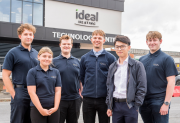 Ideal Heating has welcomed six new young recruits, including three new graduates and three apprentices. Pictured, from left, are Eddie Kirkham, Holly Owst, Adam Scanlan, Max Sladzevskis, Henry Chik and Robbie Kew