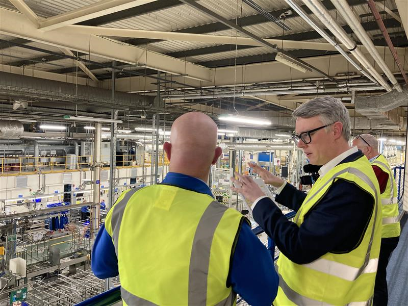 Martin McCluskey MP visited Mitsubishi Electric