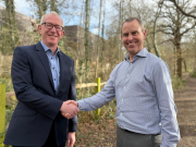 Breathing Buildings business operations director Huw Poppy with James Hammick, specification sales manager for the South East