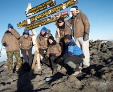 Building services band climb Kilimanjaro 